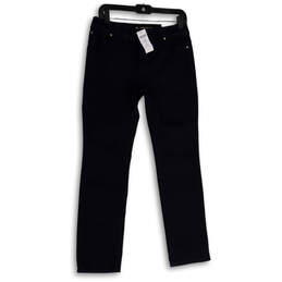 NWT Womens Blue Denim Dark Wash 5-Pocket Design Skinny Leg Jeans Sz 0 Short