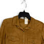 NWT Mens Tan Collared Long Sleeve Side Slit Button-Up Shirt Size Medium image number 3