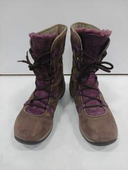 Dansko Women's Camryn Brown/Purple Suede Waterproof Boots Size Euro 39