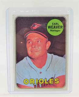 1969 HOF Earl Weaver Topps Manager Rookie Card Baltimore Orioles