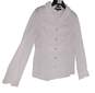 Womens White Long Sleeve Spread Collar Button Up Shirt Size XL image number 3