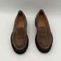 Womens Hayley Brown Suede Round Toe Platform Slip-On Loafer Shoes Size 8 image number 1