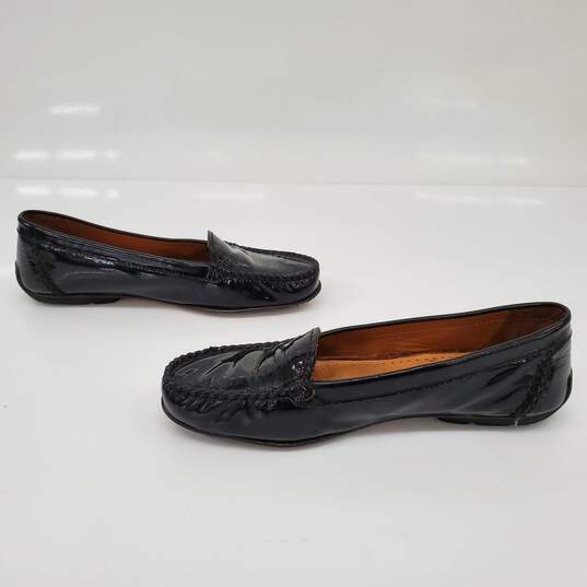 Tacco GEOX Black Patent Leather Mocassin Loafers Size 36.5/ US Size 6 image number 3