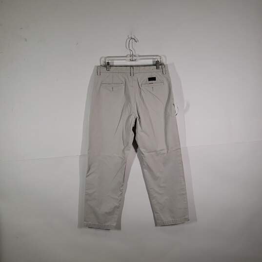 Mens Cavin Cotton Flat Front Straight Fit Slash Pocket Dress Pants Size 34/30 image number 2