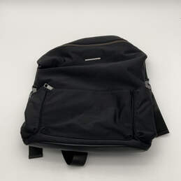 Womens Black Outer Zip Pocket Classic Adjustable Shoulder Strap Backpack