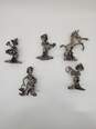 VTG Miniature Pewter RARE MUSICAL Circus Clowns Figures Figurines image number 2