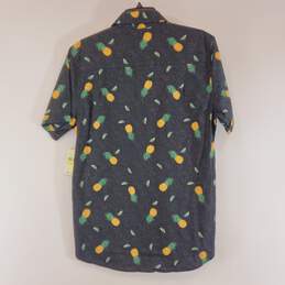 Haggar Men Pineapple Print Collared Shirt M NWT alternative image