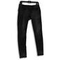 Womens Black Denim Dark Wash 5-Pocket Design Skinny Leg Jeans Size 26 image number 1