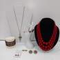 Assorted Red Tone Fashion Jewelry Lot of 9 image number 1