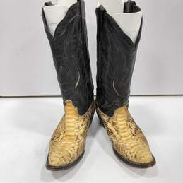 Women's Leather Cowboy Boots Size 8.5M