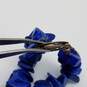 Sterling Silver Lapis Nugget 31 Inch Necklace 62.9g image number 8