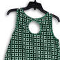 Womens Green Batik Back Keyhole Sleeveless Pullover Sheath Dress Size S image number 4