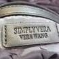 Simply Vera Vera Wang Black Faux Leather Medium Shoulder Tote Satchel Bag image number 5