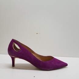 Talbots Erica Cut Out Purple Leather Pumps Women's Size 8.5M