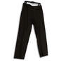 Mens Brown Flat Front Slash Pocket Straight Leg Dress Pants Size 36x36 image number 1