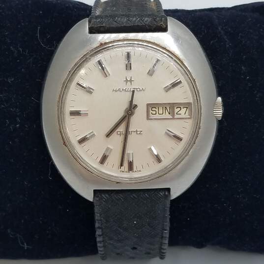 Hamilton T00001-3 40mm Vintage Circa 1970's Quartz Date Watch 56.0g image number 1