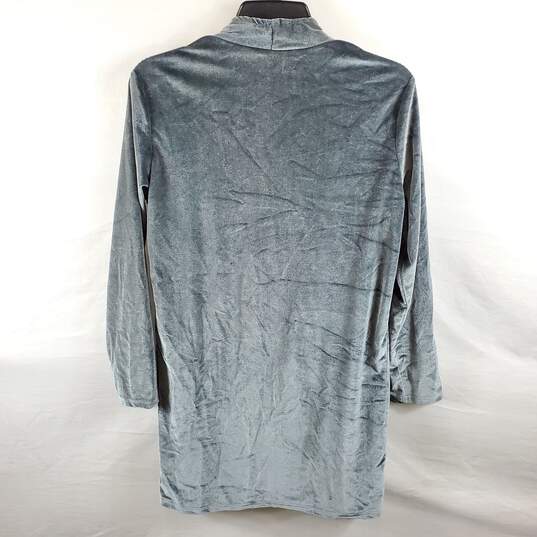 Futurino Women Grey Velvet Drape Cardigan S NWT image number 2
