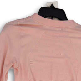 Womens Pink Crew Neck Long Sleeve Thumb Hole Activewear T-Shirt Size S alternative image