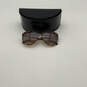 Womens Brown Tortoise Full-Rim Oversized Cat-Eye Sunglasses With Case image number 1