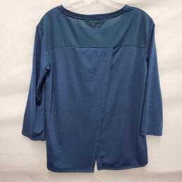 The North Face WM's Boat Neck Heathered Blue Short Sleeve Pullover Size S/P alternative image