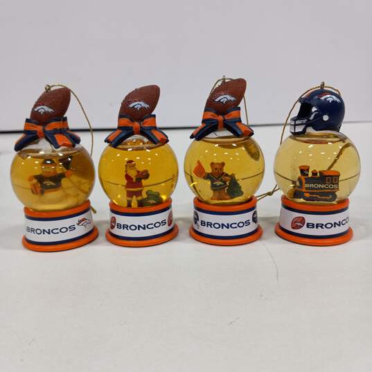 10pc. Set of The Danbury Mint Denver Broncos Football Ornaments image number 4