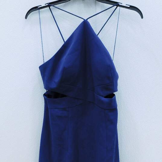 Aidan Mattox Women's Crepe Halter Blue Gown NWT size 0 image number 3