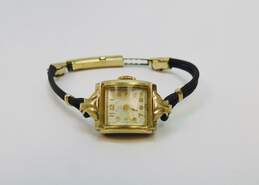 Ladies Vintage Gold Filled Garnet Diamond Accent Band Elgin & Lonville Jeweled Wrist Watches 26.1g alternative image