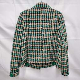 Vertigo Paris WM's Polyester Green Checkered Double Breast Jacket Size XL alternative image