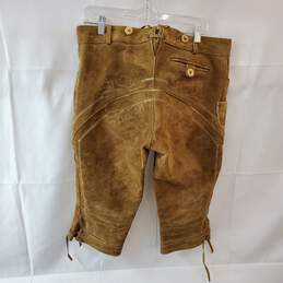 Brown Leather Size 50 Lederhosen Pants Without Suspenders alternative image