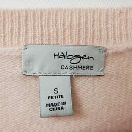 Halogen Cashmere VNeck Pink Pullover Sweater Women's Petite S alternative image