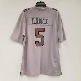 Mens Gray San Francisco 49ers Trey Lance #5 Football-NFL Jersey Size L alternative image
