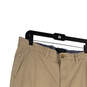 Womens Tan Pinstripe Flat Front Slash Pocket Regular Dress Pants Size 36X30 image number 3