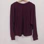 White House Black Market Women's Purple V-Neck Pullover Sweater Size XL NWT image number 2