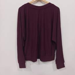 White House Black Market Women's Purple V-Neck Pullover Sweater Size XL NWT alternative image