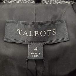 Talbots Women Black Tweed Blazer Sz 4 NWT