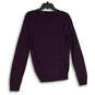 NWT Womens Purple Knitted Long Sleeve Round Neck Pullover Sweater Size S image number 2