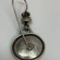 Designer Silpada 925 Sterling Silver Hammered Oval Swirl Dangle Earrings image number 4