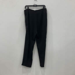 NWT Womens Black Flat Front Back Zip Straight Leg Dress Pants Size 12 alternative image