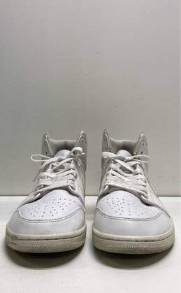 Nike Air Jordan 1 Mid Triple White Sneakers 554724-109 Size 13 alternative image