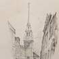 Charles H. Overly - Sketch of Historic Church - OLD NORTH CHURCH, BOSTON - Matted Print Lot of 2 image number 7