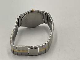 Mens Silver Gold Tone Stainless Steel Round Analog Quartz Wristwatch 54.5g alternative image