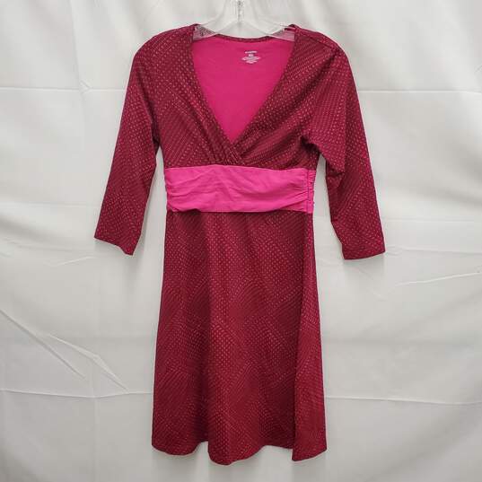 Patagonia WM's Margot All Over Heart Print Red & Pink Organic Cotton Dress Size SM image number 1