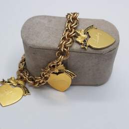 Gold Filled Engraved 3 Charm Bracelet 26.0g