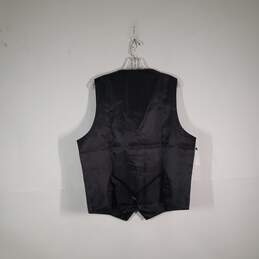 NWT Mens Paisley V-Neck Sleeveless Pockets Button Front Vest Size XL alternative image