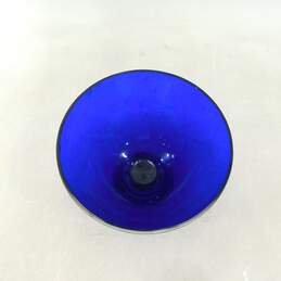 Cobalt Blue Glass Footed Bowl alternative image
