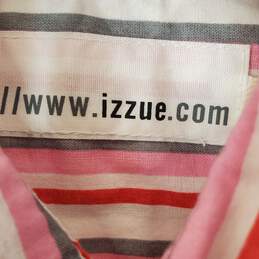 Izzue Men Multicolor Striped Button Up Shirt Sz 4 NWT alternative image