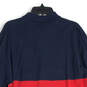 NWT Mens Navy Blue Red Colorblock Long Sleeve Collared Polo Shirt Size XL image number 4