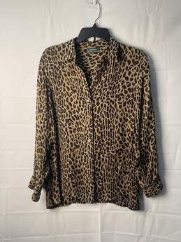 Lauren Womens Animal Print Button Up Blouse Size approx. 40 (no size label)