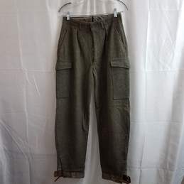 VTG 1952 Brown Klimax Military Wool Cargo Pants Waist 27