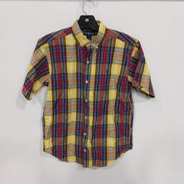 Ralph Lauren Yellow & Red Plaid Button Up Size L